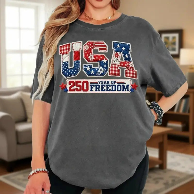 Women's  Comfort Colors USA 250 Year Of Freedom Shirt,