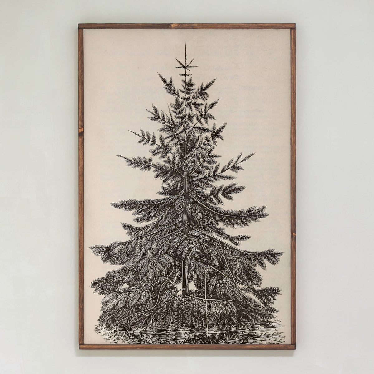 Christmas Fir Tree | Framed Wooden Art