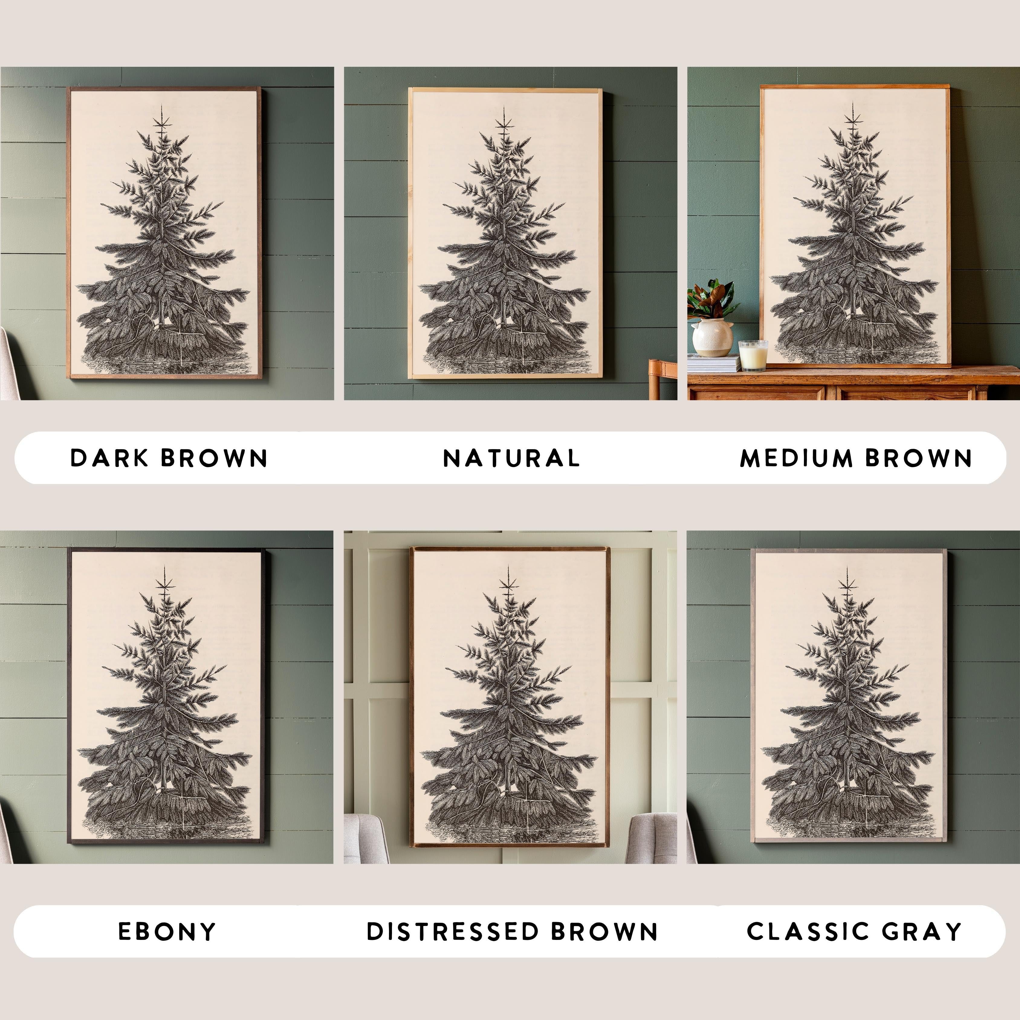 Christmas Fir Tree | Framed Wooden Art