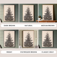 Christmas Fir Tree | Framed Wooden Art