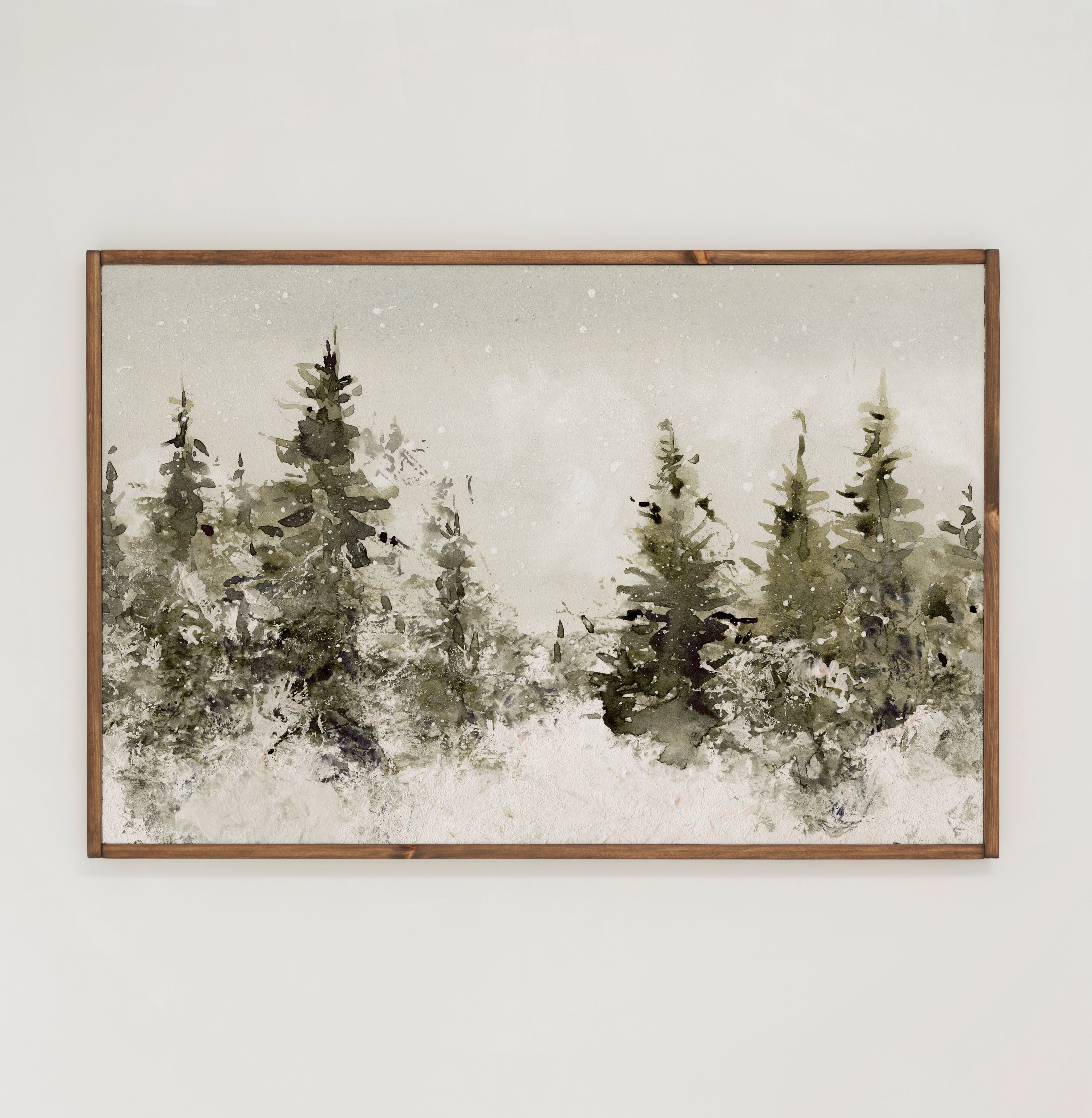 Blanket Of Snow | Framed Wooden Art - Horizontal