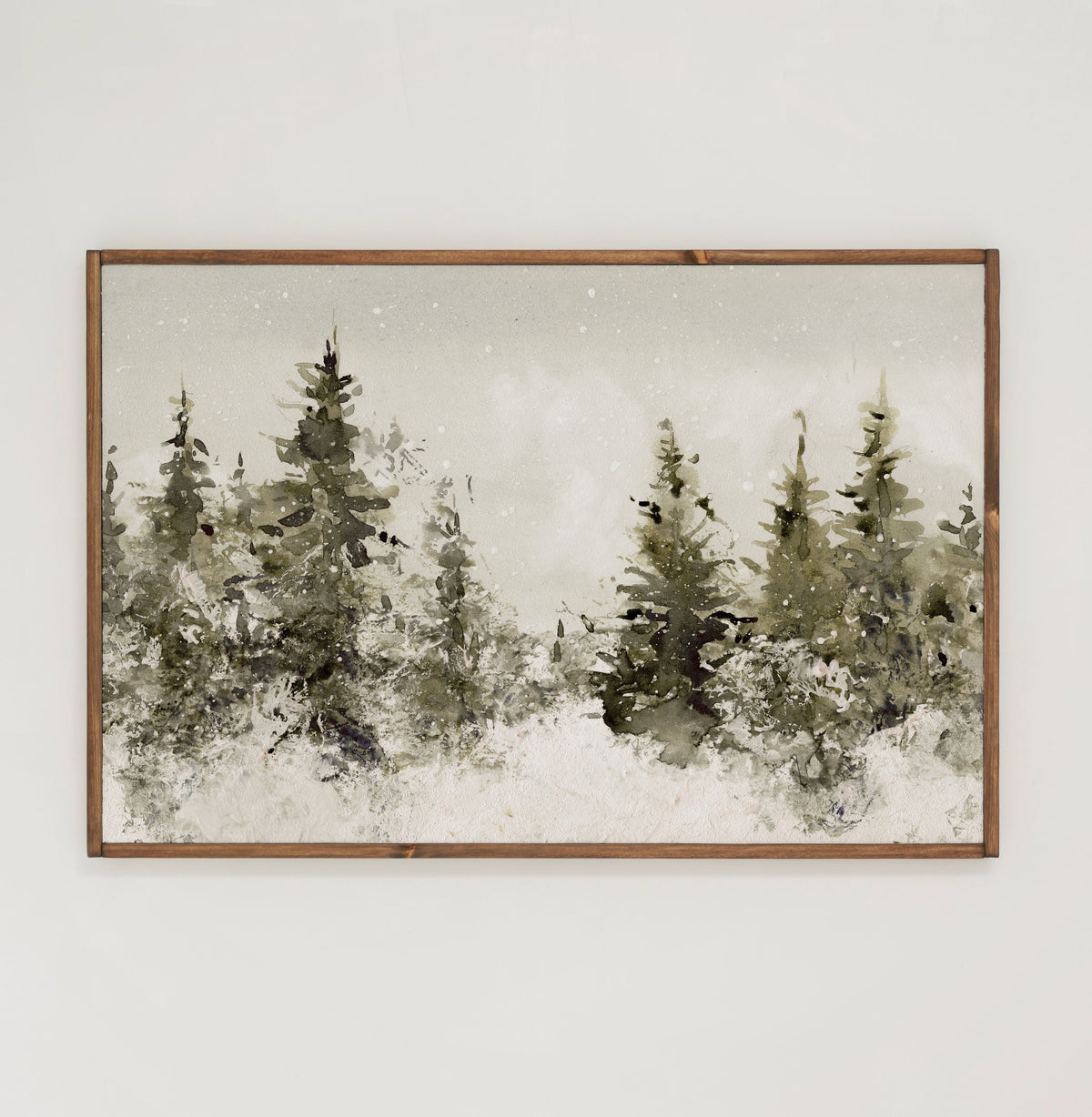 Blanket Of Snow | Framed Wooden Art - Horizontal