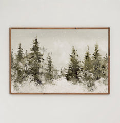 Blanket Of Snow | Framed Wooden Art - Horizontal