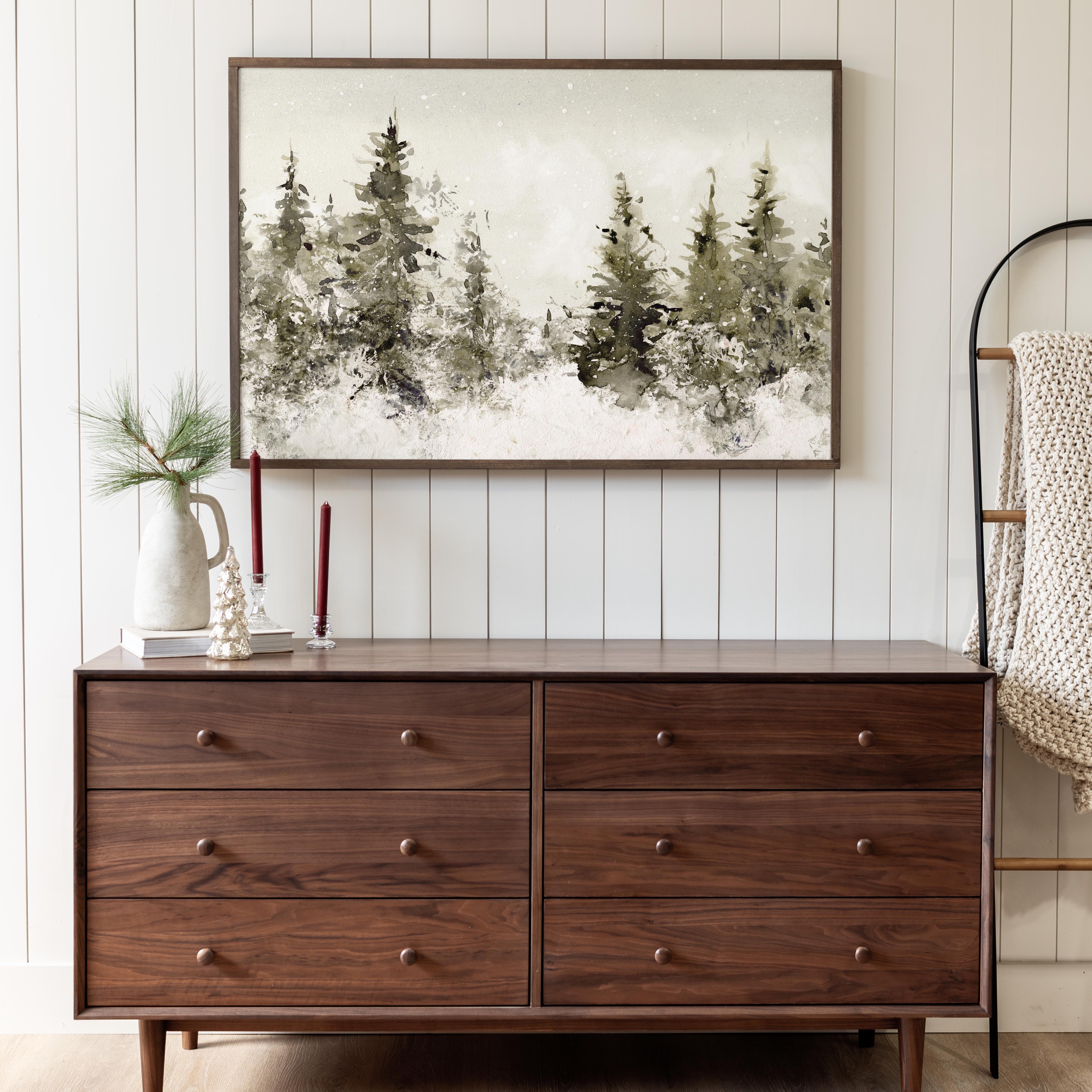 Blanket Of Snow | Framed Wooden Art - Horizontal