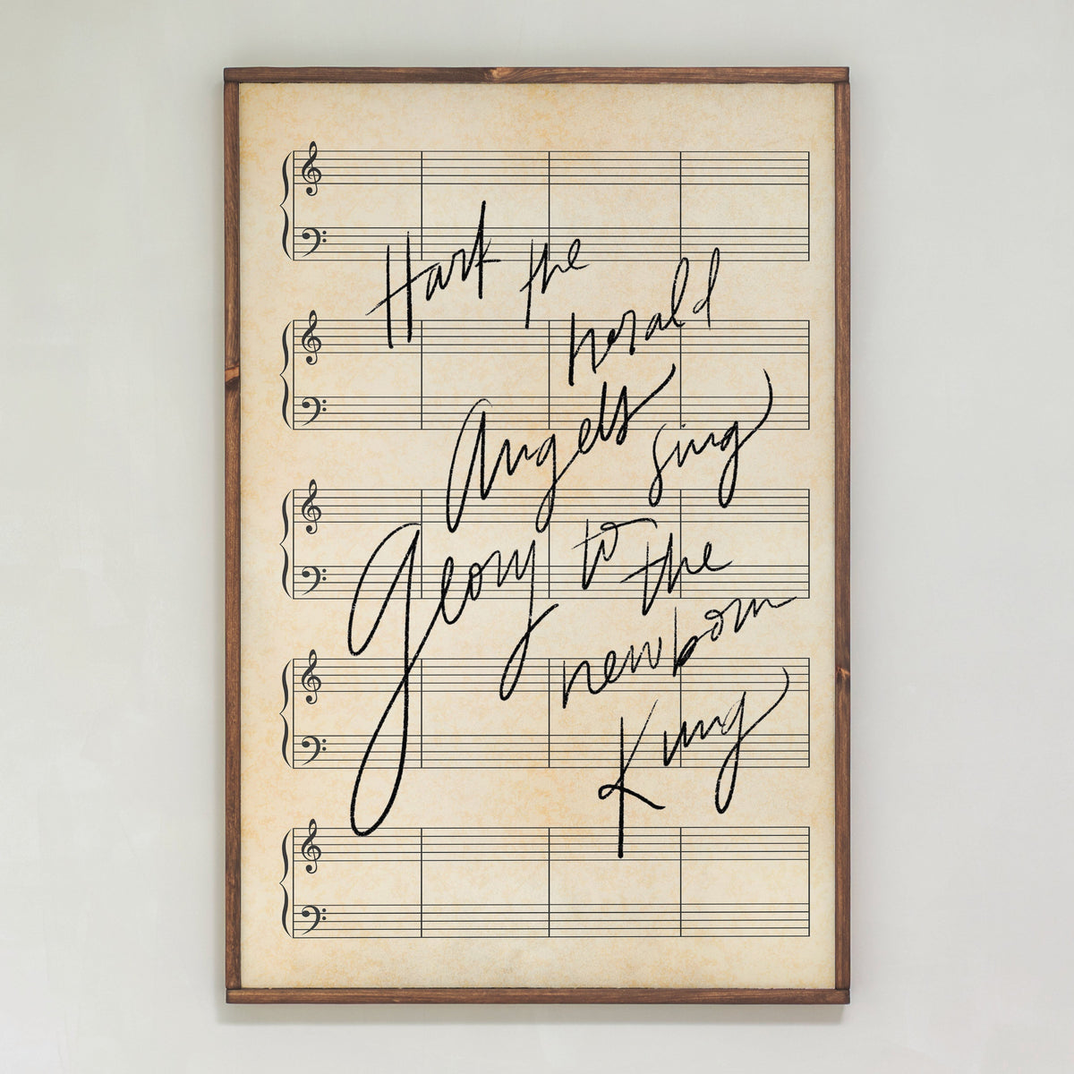 Hark The Herald Angels Sing | Framed Wooden Art