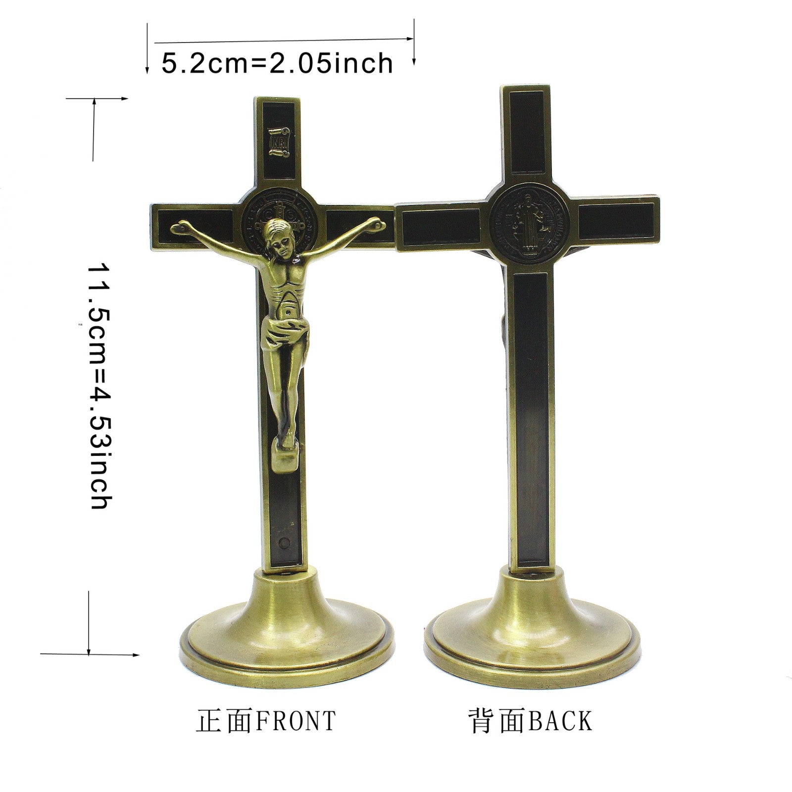 Metal Cross Stand Ornament, Desktop Decor for Office and Home