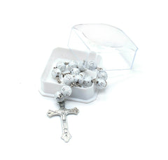 Rosary Bracelet & Car Charm – Cross Beaded Baptism Rosary