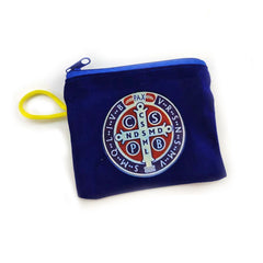 St. Benedict Velvet Rosary Pouch – Protective Storage Bag