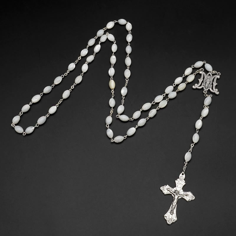 Blessed Virgin Mary: Catholic Mother-of-Pearl Rosary