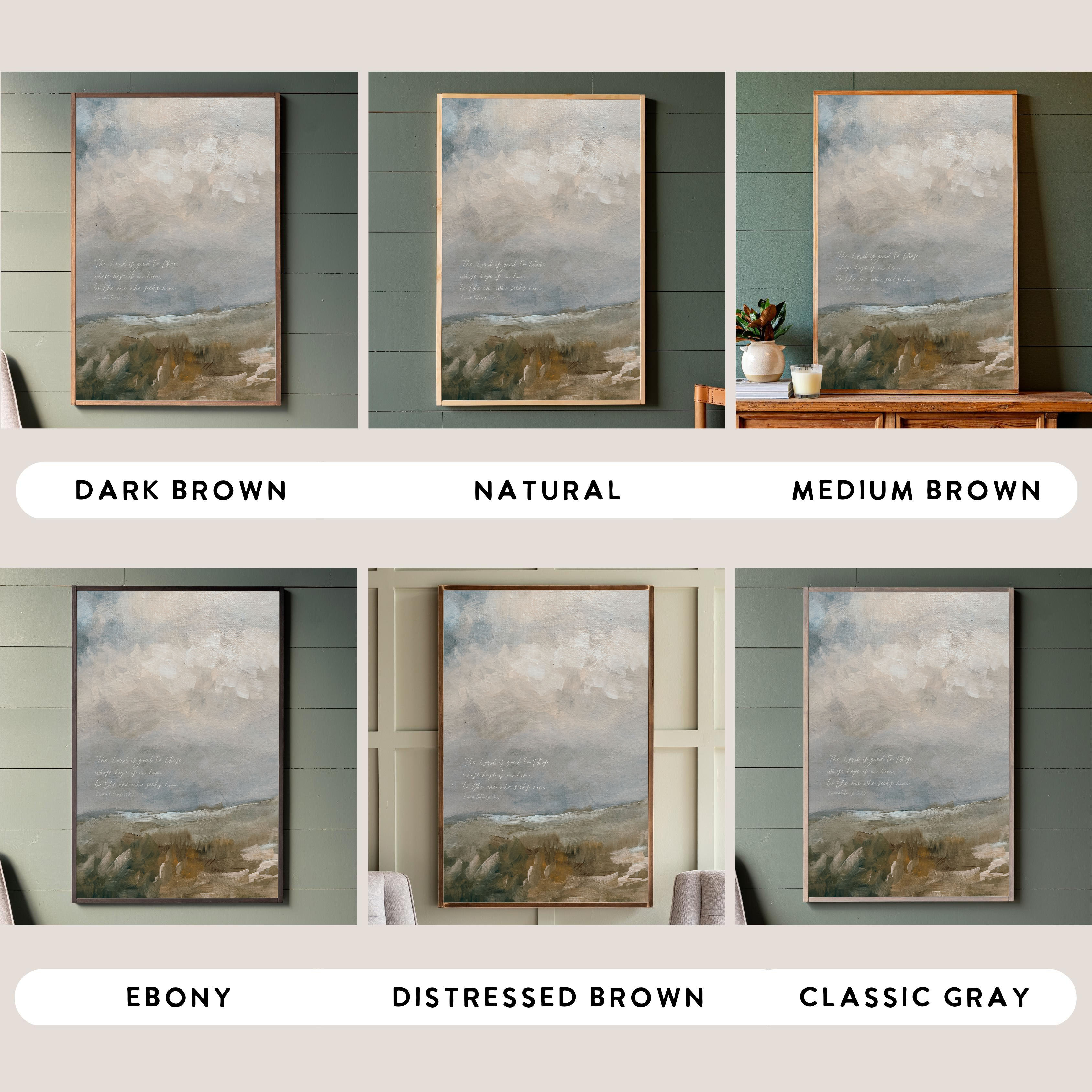 The Lord Is Good To Those Whose Hope Is In Him | Framed Wooden Art