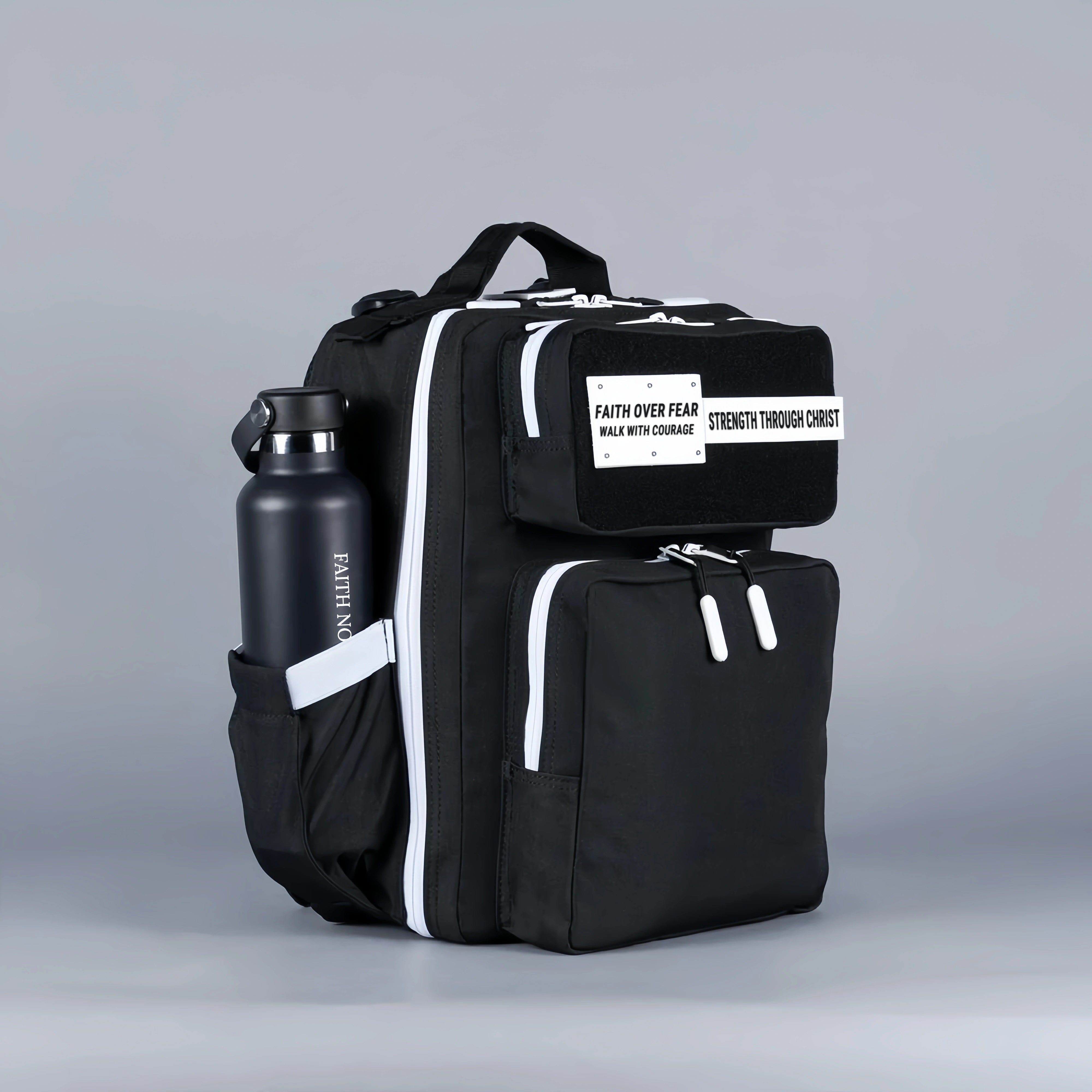 15L Backpack Alpha Black White Accents