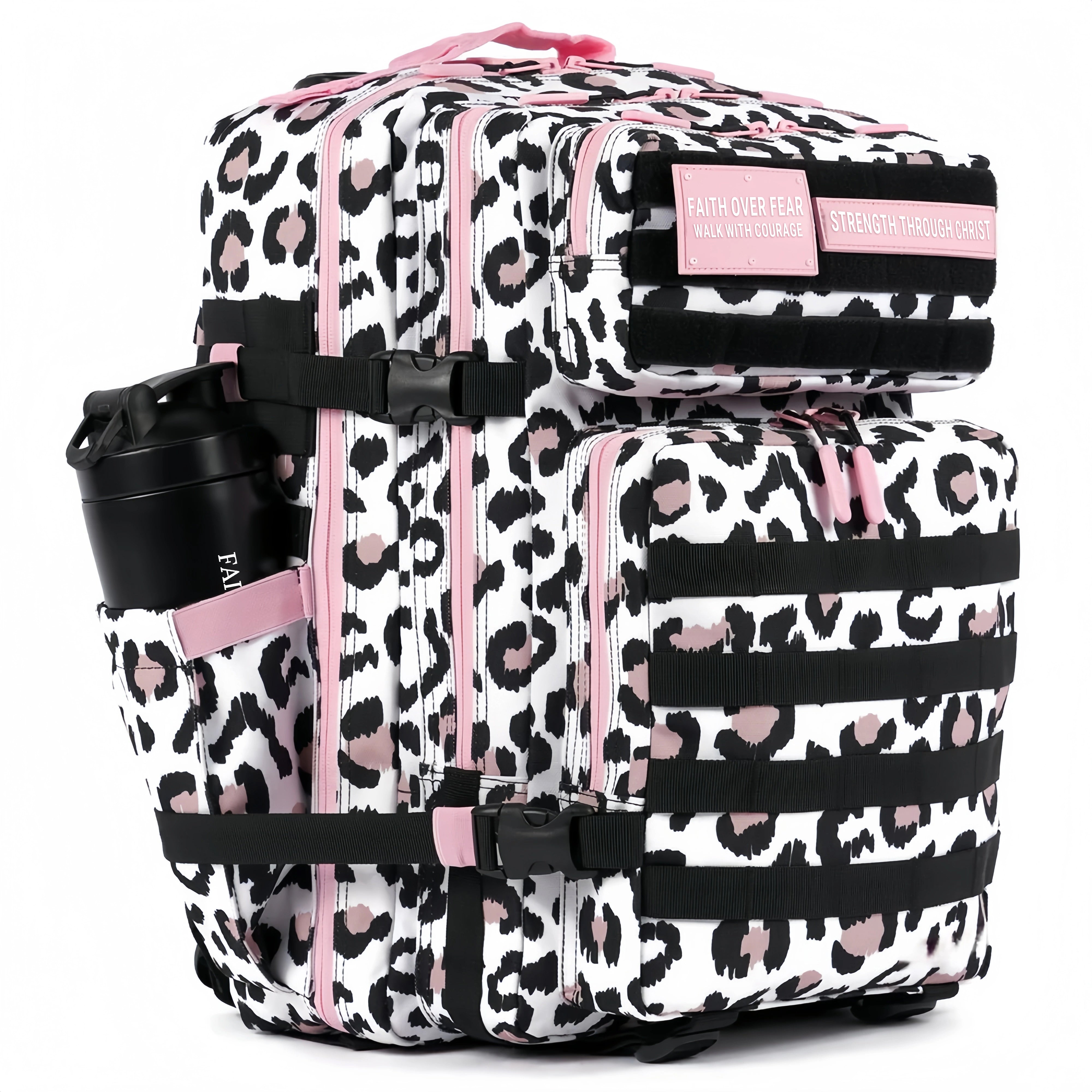 45L Backpack Leopard Pink