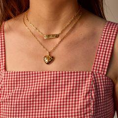 Personalized Stellar Love Heart Pendant Necklace