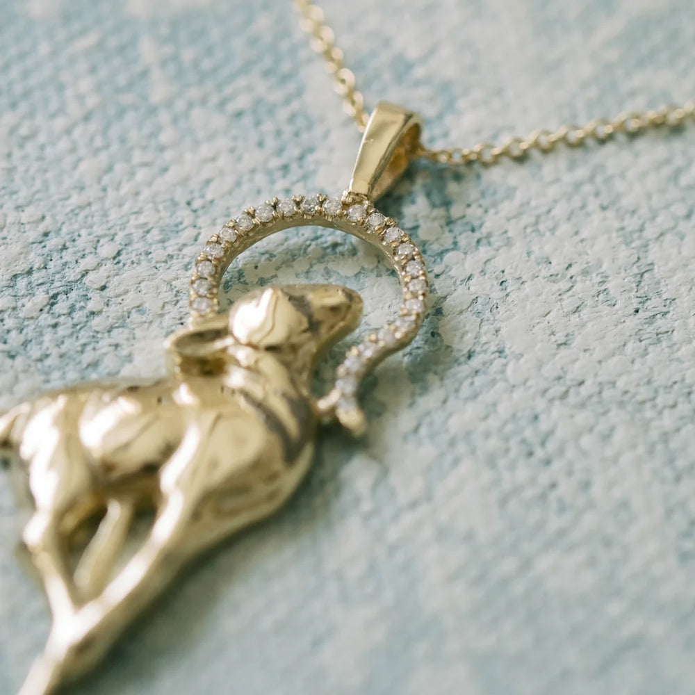 The Good Shepherd Diamond Pendant Necklace – 10K/14K Gold or Bright Silver