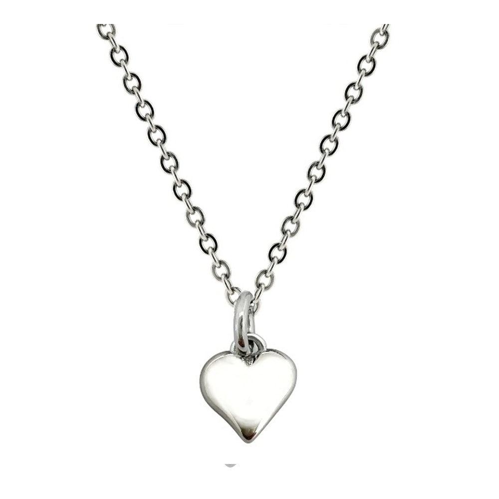 Sterling Silver Heart & Cross Unity Pendant Necklace