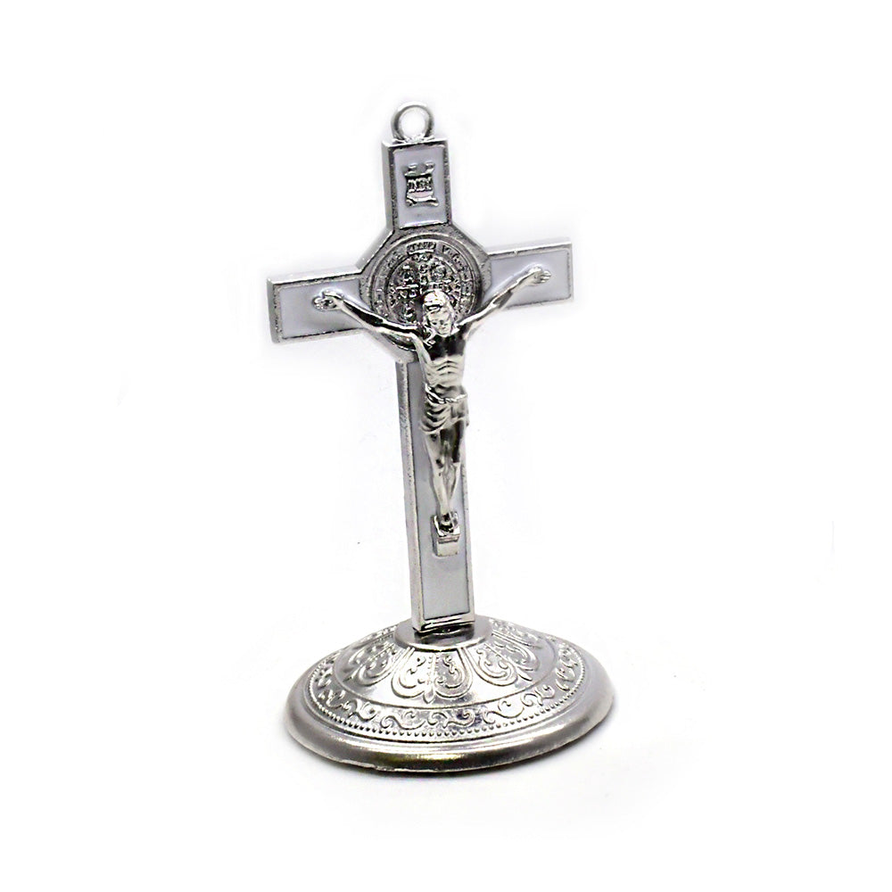 Alloy Cross Ornament Stand for Home, Office & Car Decor