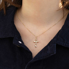 Liquid Cross Necklace