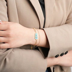 Holy Father Blessed Shield Cross Bracelet