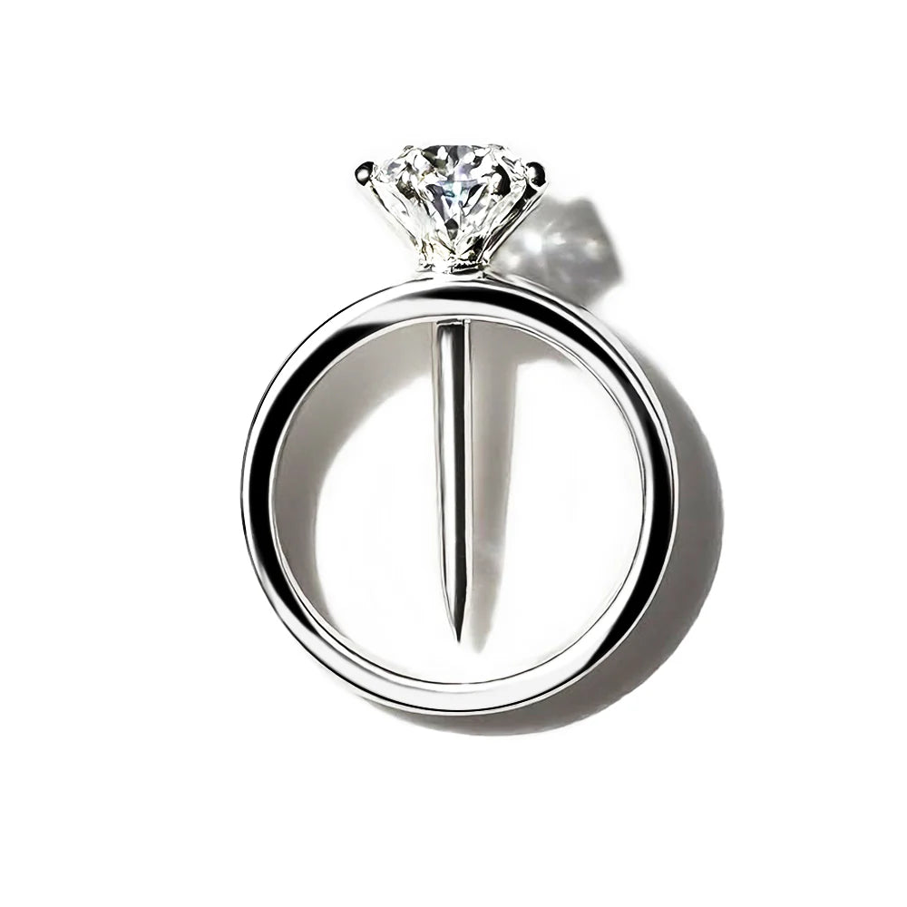 Nail & Silver Ring Pendant Necklace of Resilience: Love Through Adversity