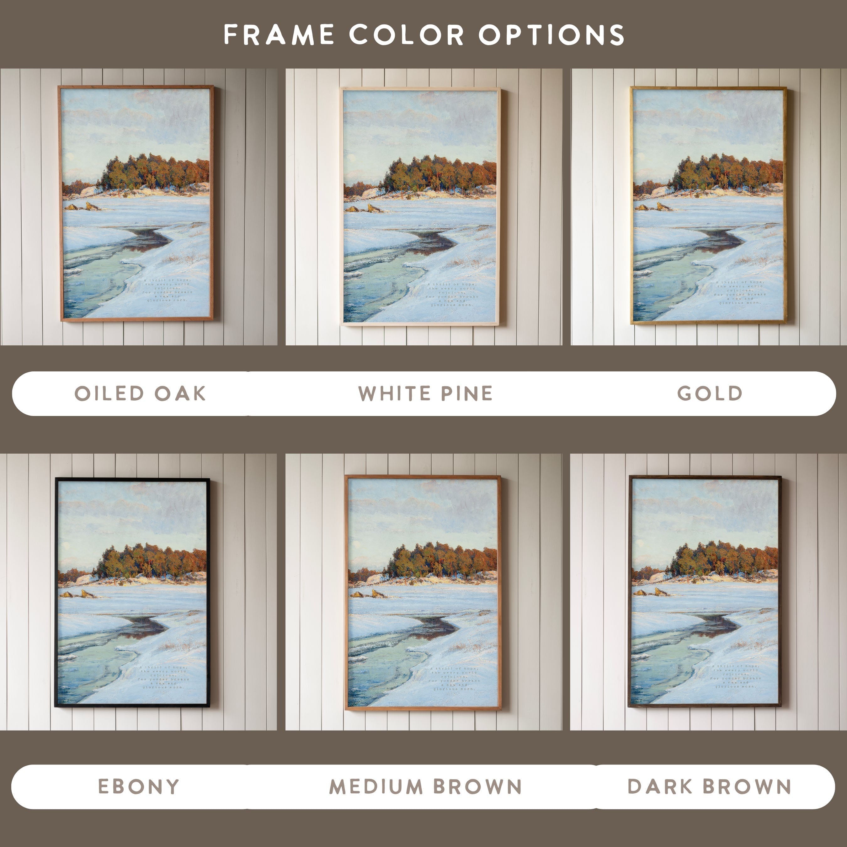 "A Thrill Of Hope" Framed Canvas | Vertical