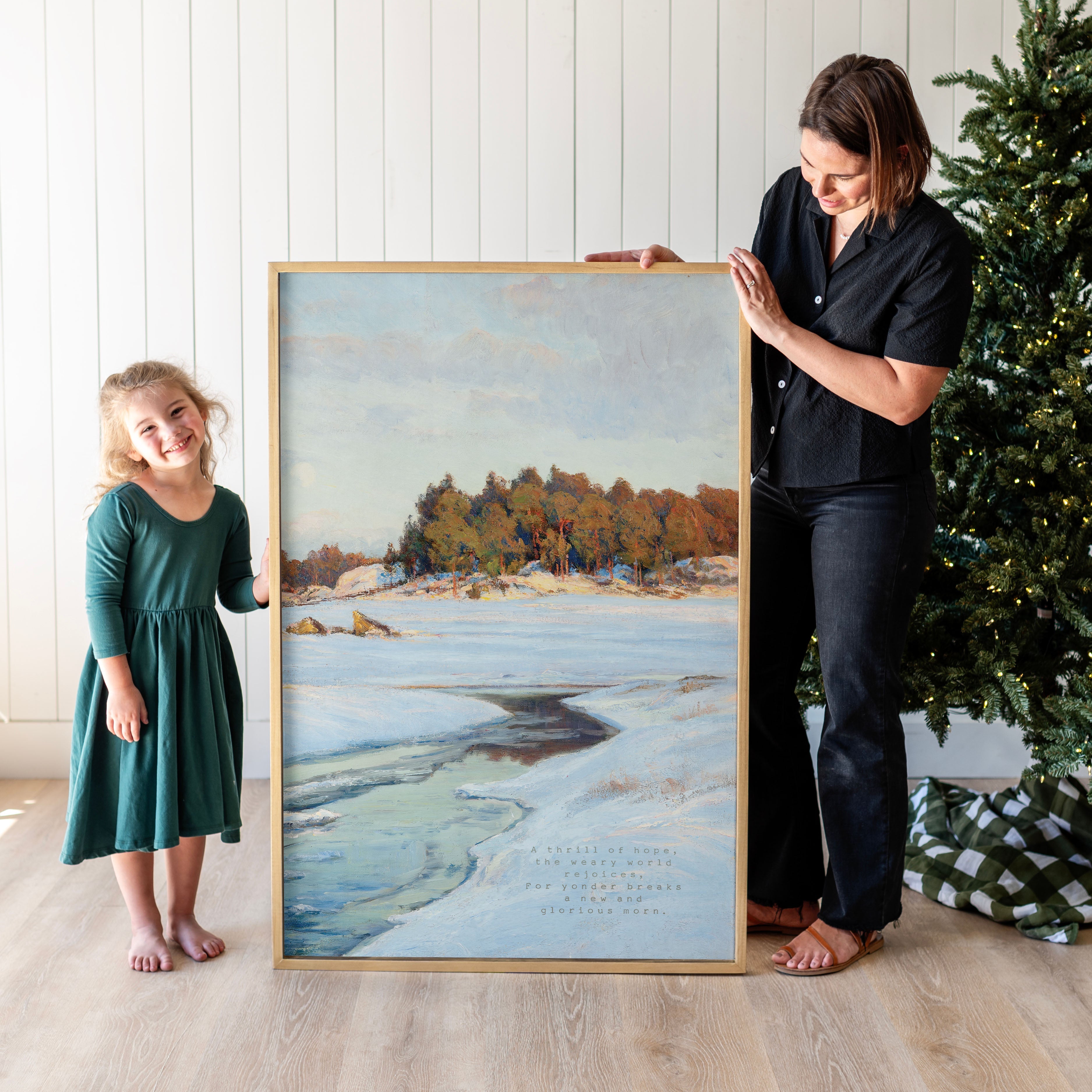 "A Thrill Of Hope" Framed Canvas | Vertical