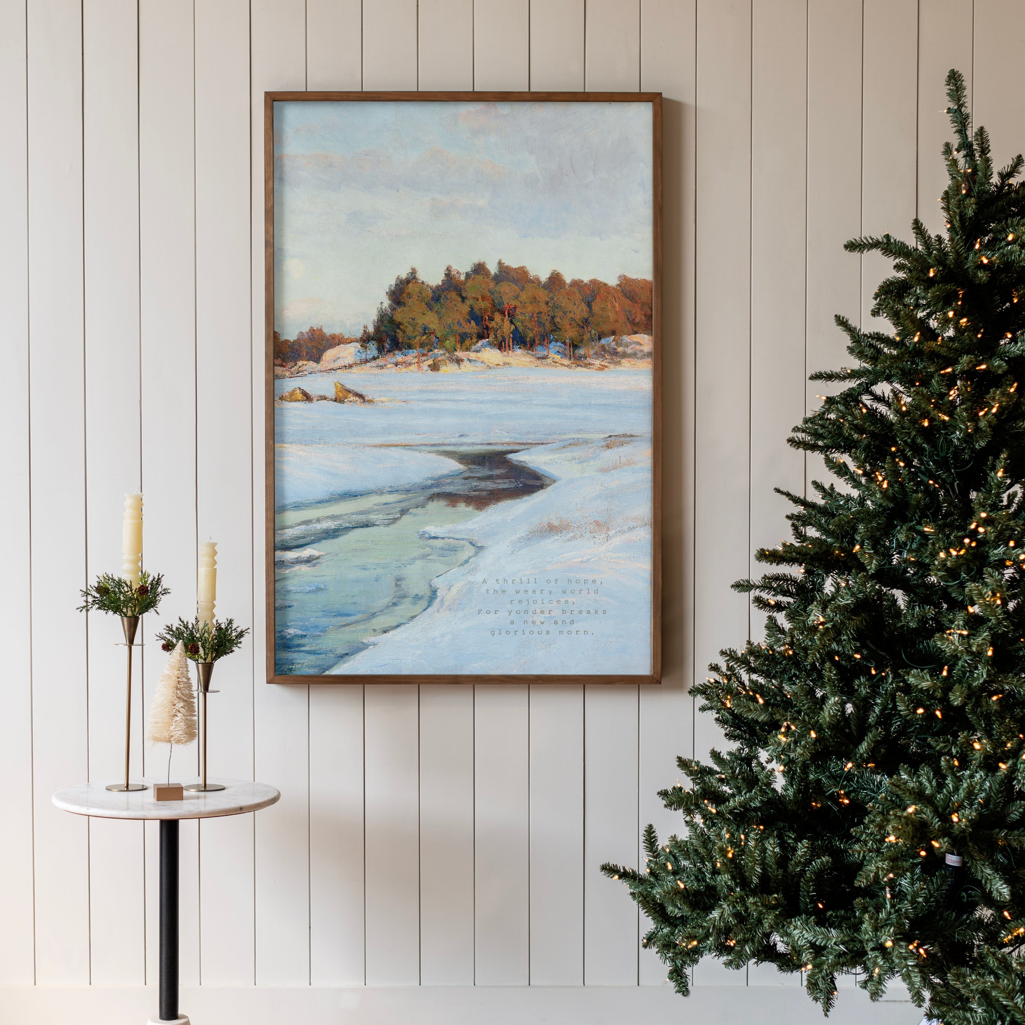 "A Thrill Of Hope" Framed Canvas | Vertical