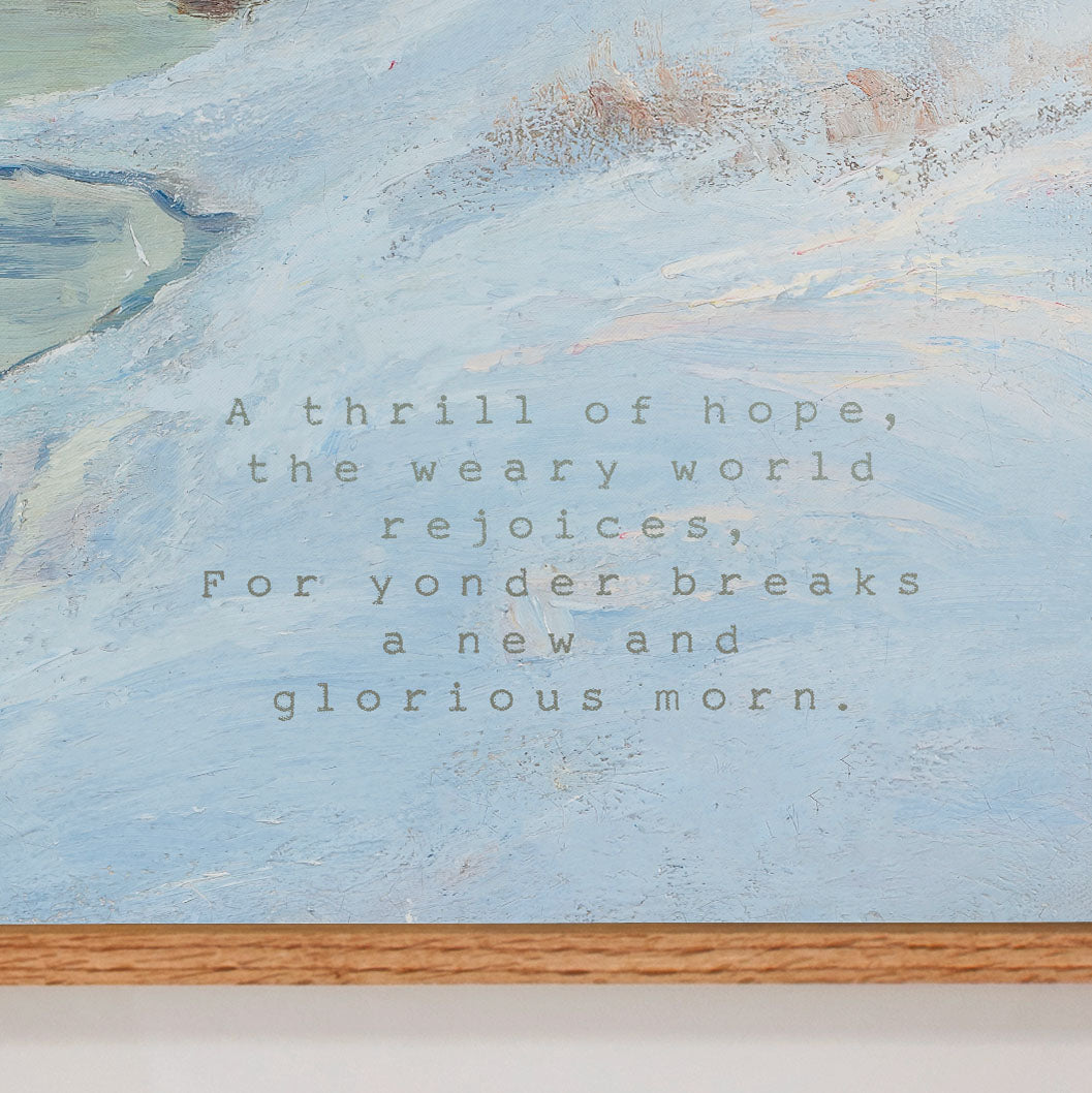 "A Thrill Of Hope" Framed Canvas | Vertical