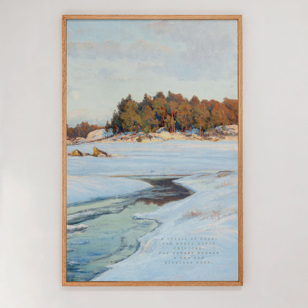 "A Thrill Of Hope" Framed Canvas | Vertical