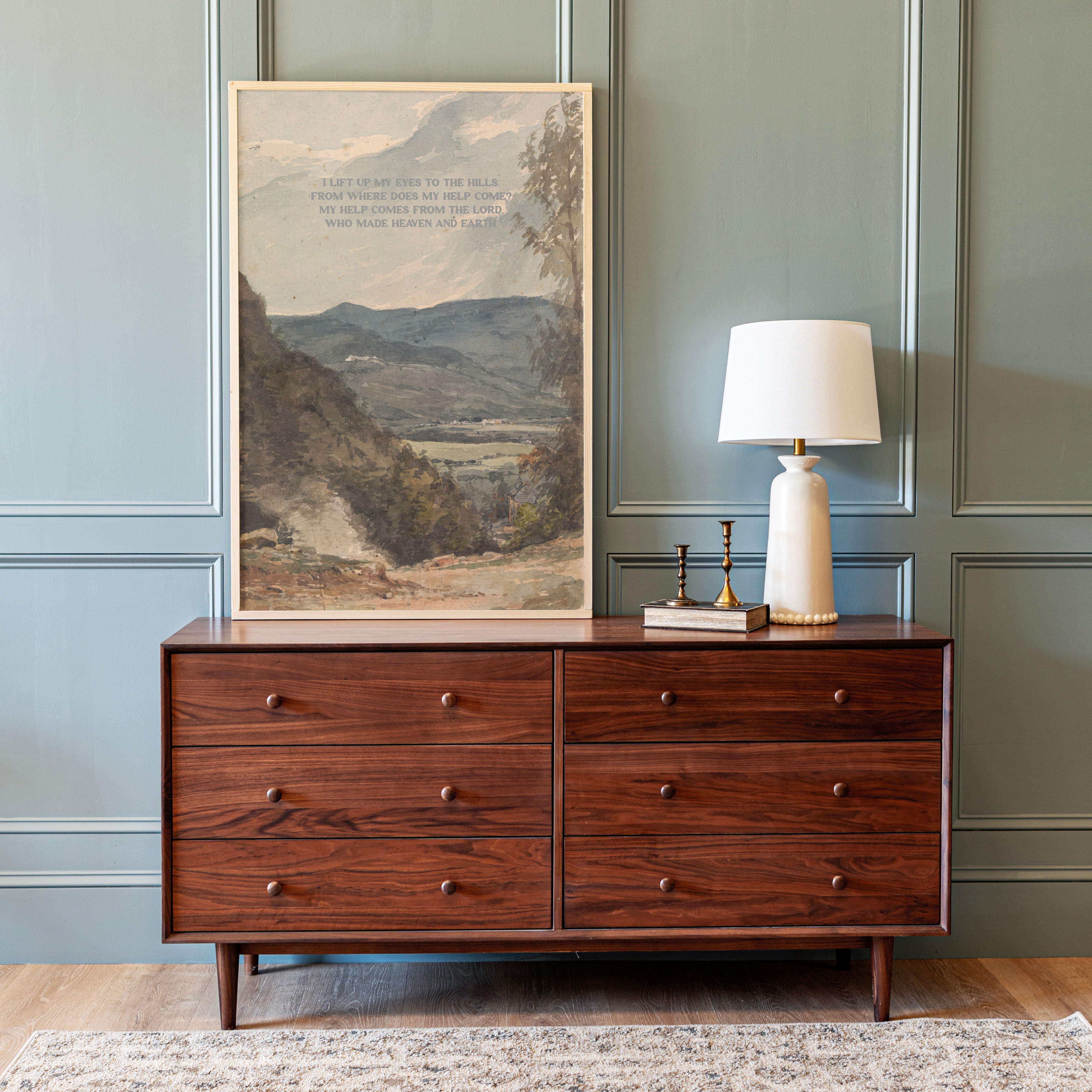 I Lift Up My Eyes To The Hills | Framed Wooden Art