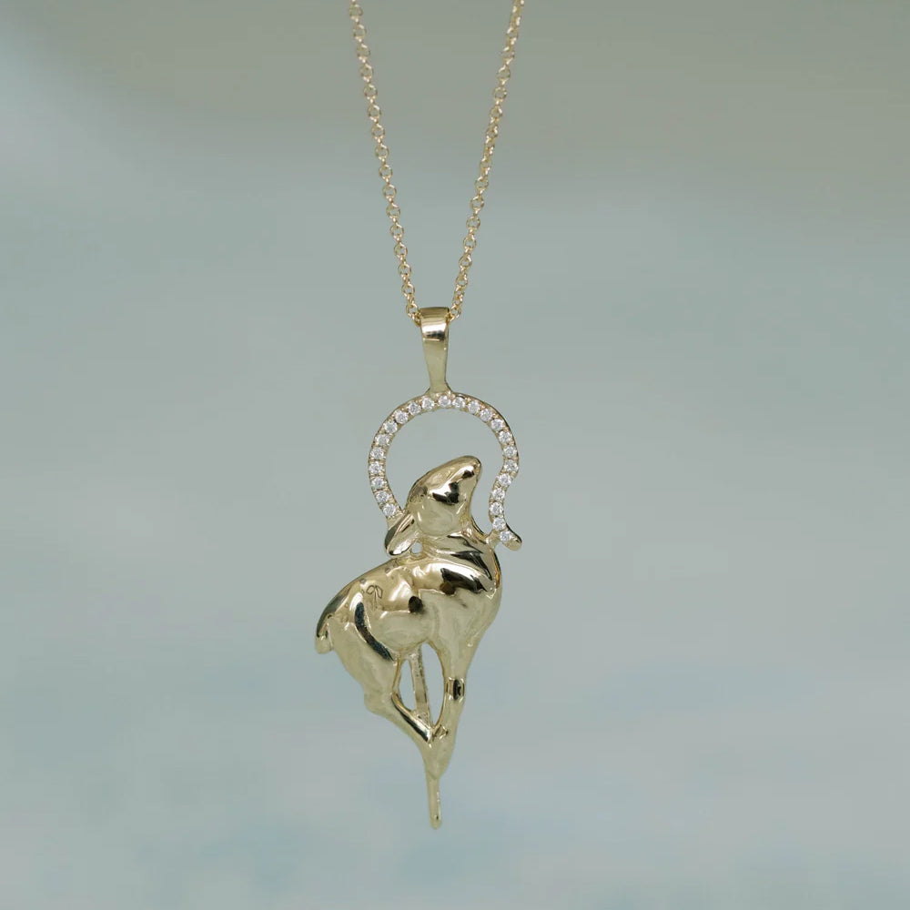 The Good Shepherd Diamond Pendant Necklace – 10K/14K Gold or Bright Silver