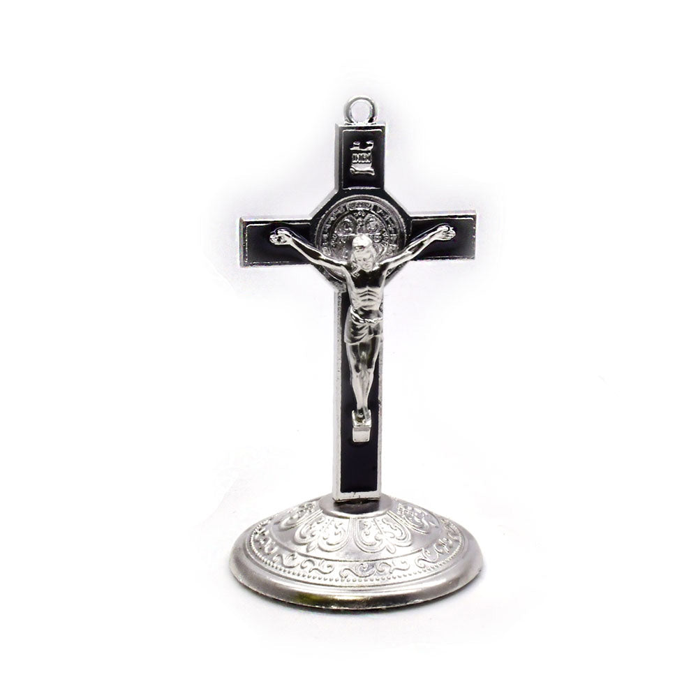 Alloy Cross Ornament Stand for Home, Office & Car Decor