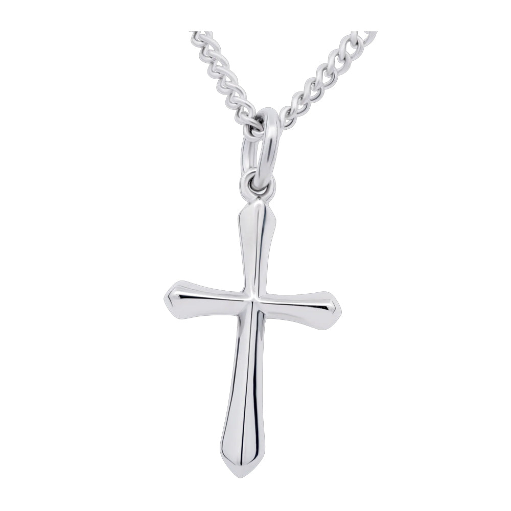 Sterling Silver Heart & Cross Unity Pendant Necklace