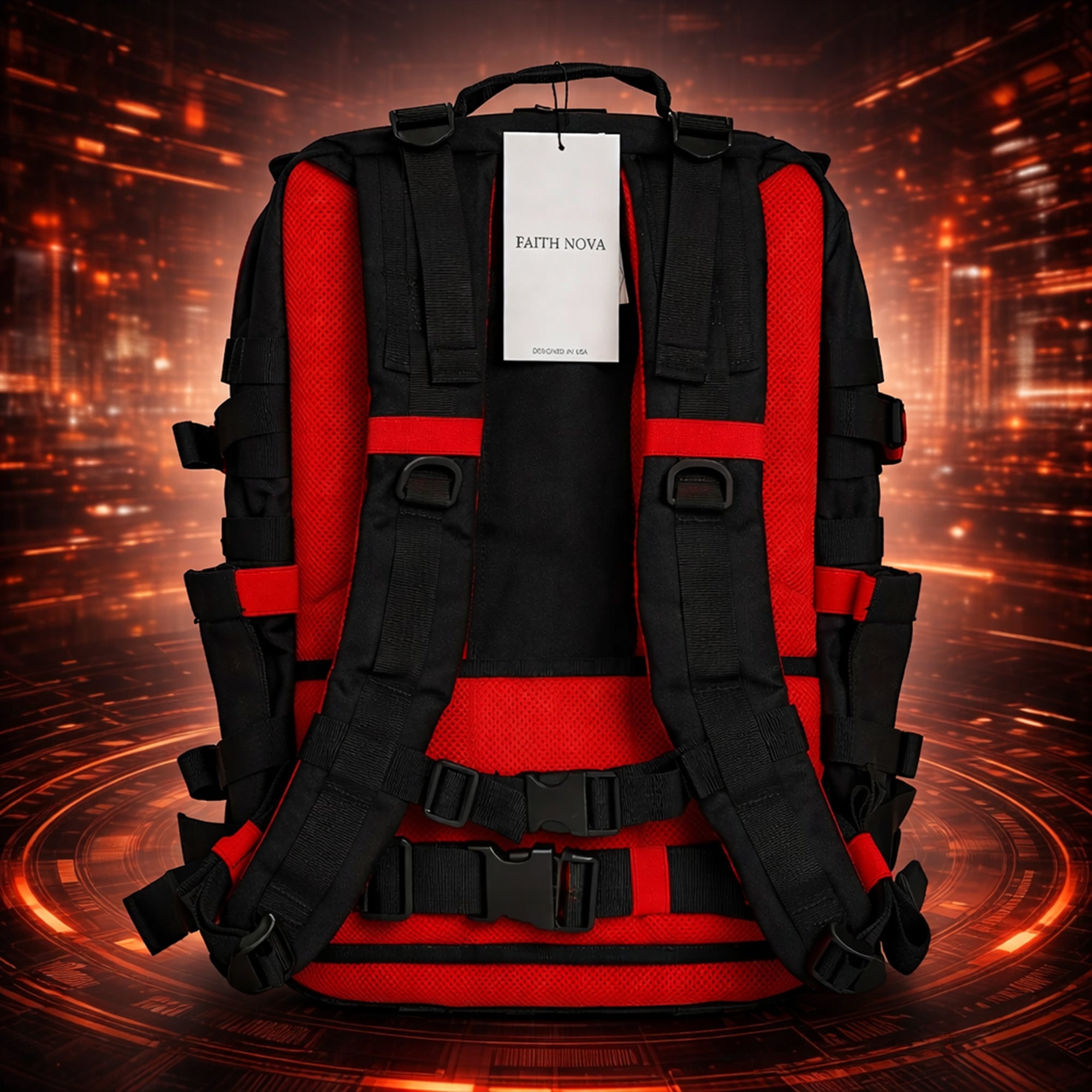 AOT Anime Patch EDC Performance Backpack 35L / 45L - Black Red