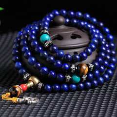 Faith Nova 108 Beads Lazurite Positive Bracelet Mala