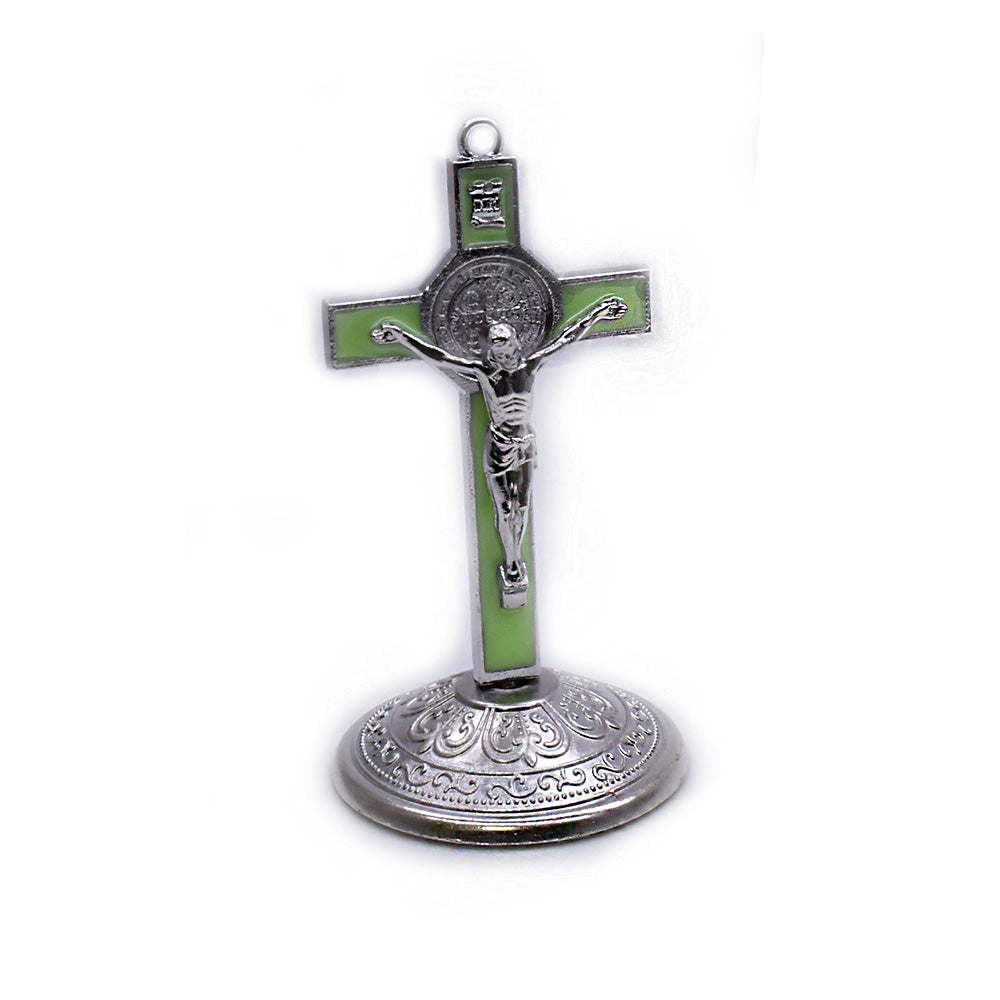 Alloy Cross Ornament Stand for Home, Office & Car Decor