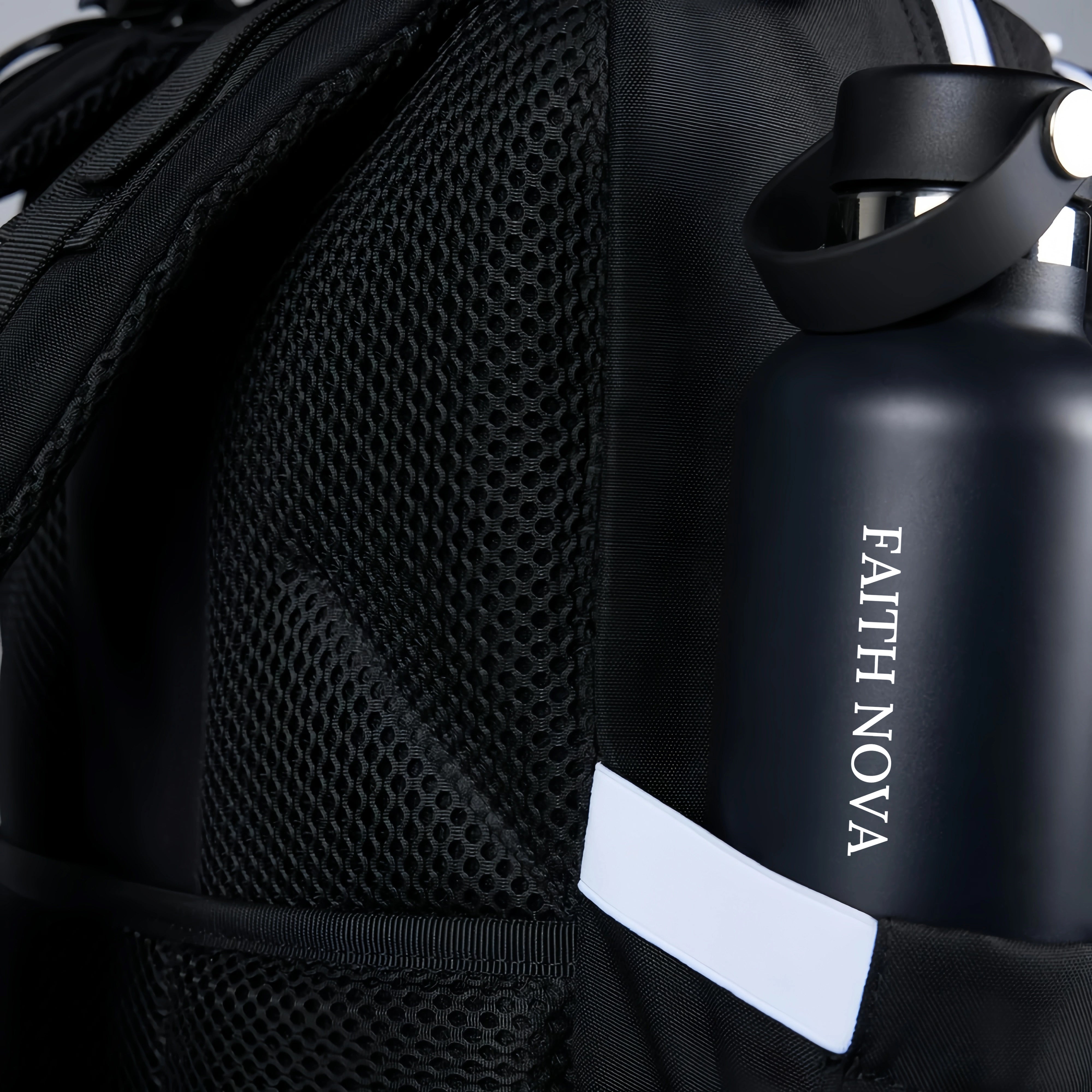 35L Alpha Black Backpack – White Accent