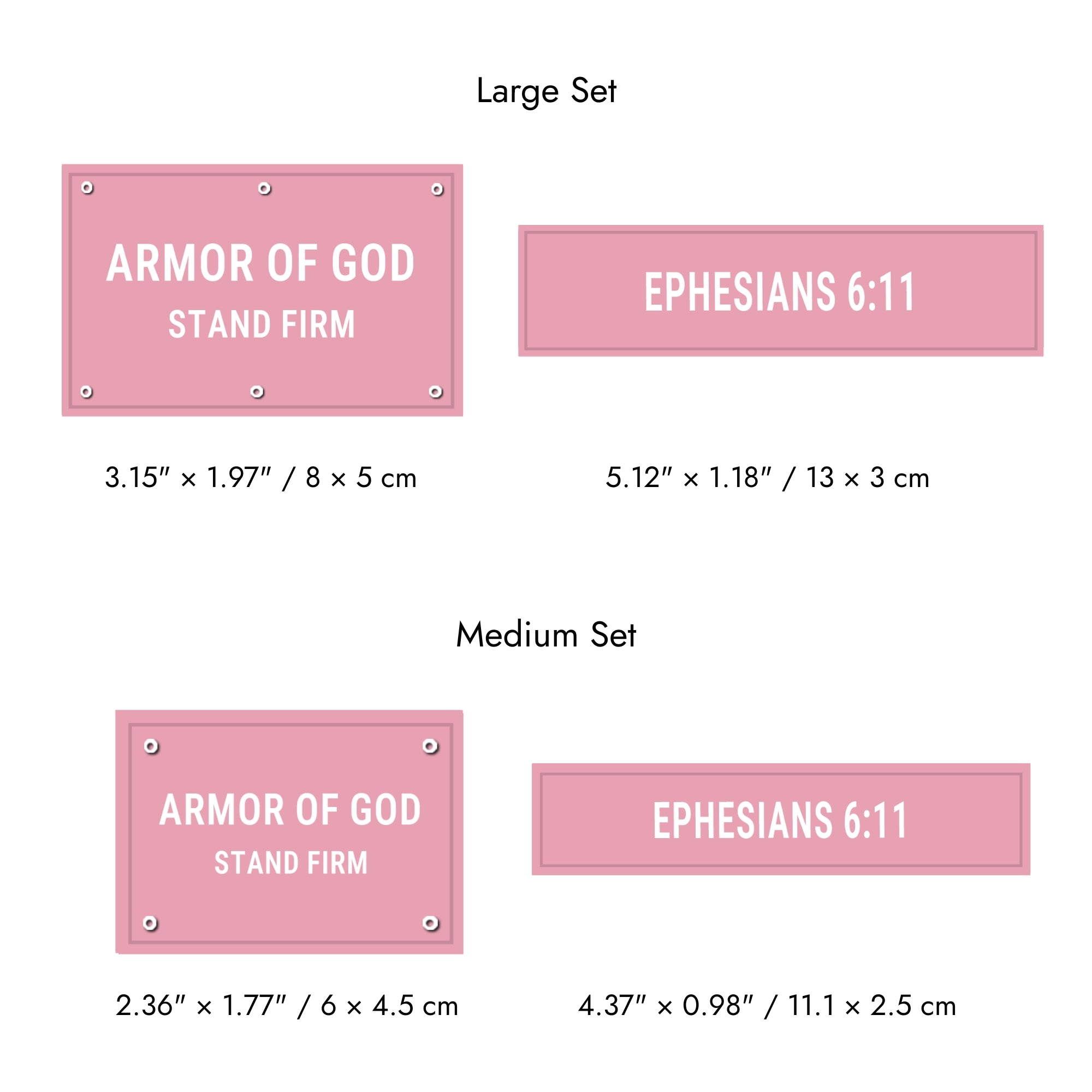 Faith-Inspired Statement Velcro Patch– Random Sets