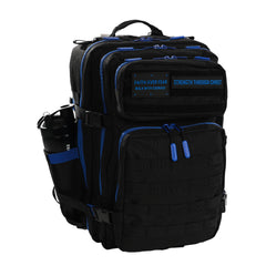 Faith-Inspired EDC Performance Backpack 45L - Black Blue