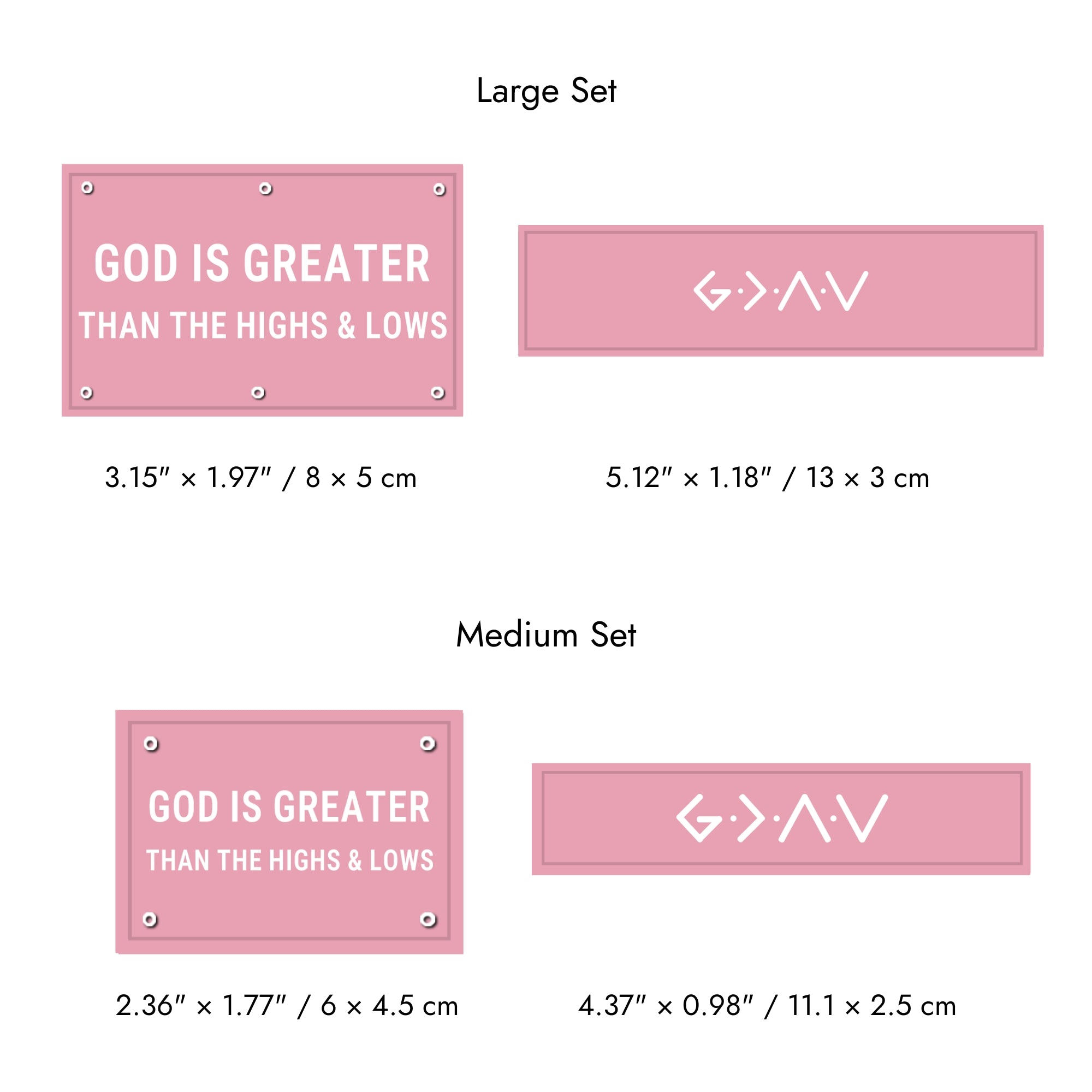 Faith-Inspired Statement Velcro Patch– Random Sets