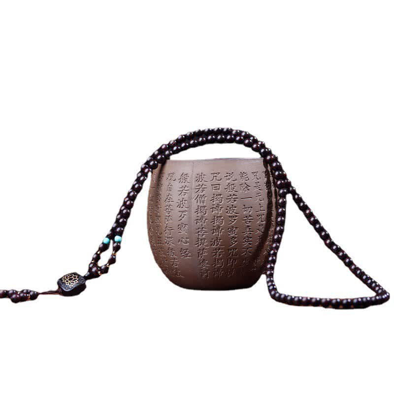 Faith Nova 108 Mala Beads Tibetan Small Leaf Red Sandalwood Lotus Balance Bracelet