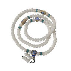 Faith Nova Natural White Bodhi Seed Mala 108 Beads Wealth Bracelet
