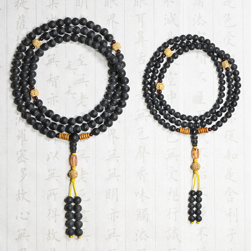 Faith Nova Tibetan Mala Cypress Bodhi Seed Red Agate Healing Bracelet