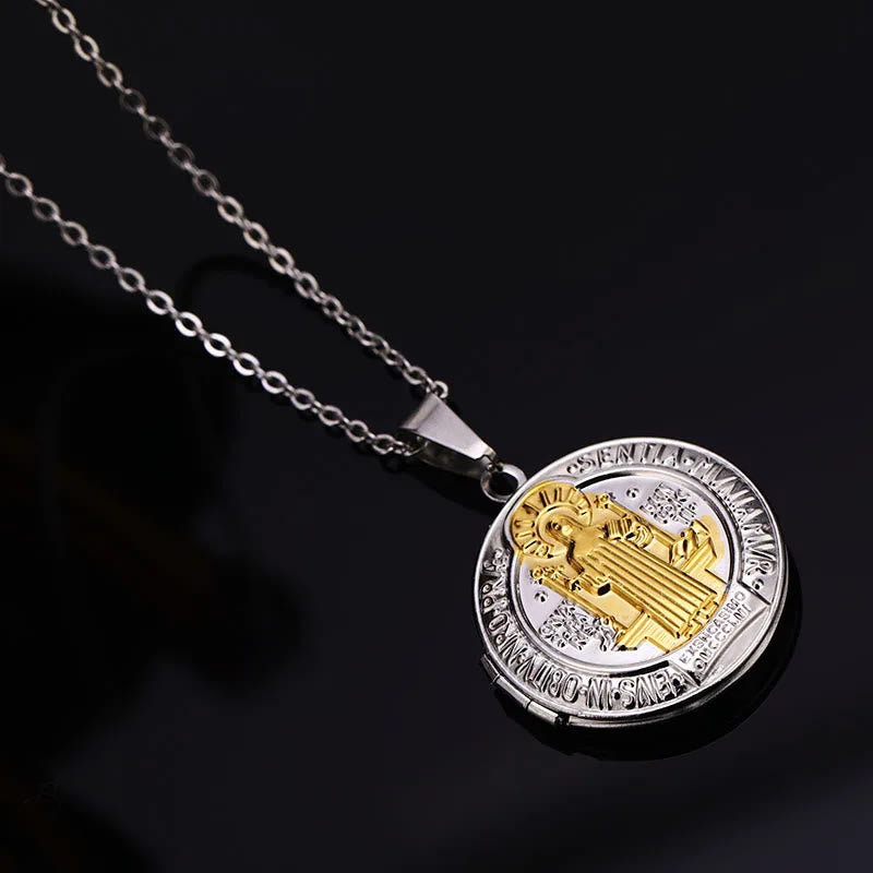Classic St. Benedict Pendant Titanium Necklace