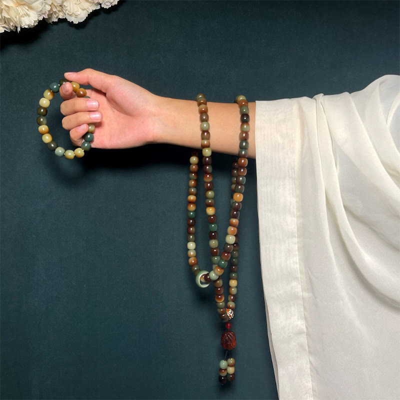 Faith Nova 108 Mala Beads Bodhi Seed Peace Wisdom Bracelet Wrist Mala Pocket Mala