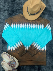 Women's Geometric Print Pullover Sweatshirt, Soft Long Sleeve Crew Neck – Ideal for Daily Wear and Layering