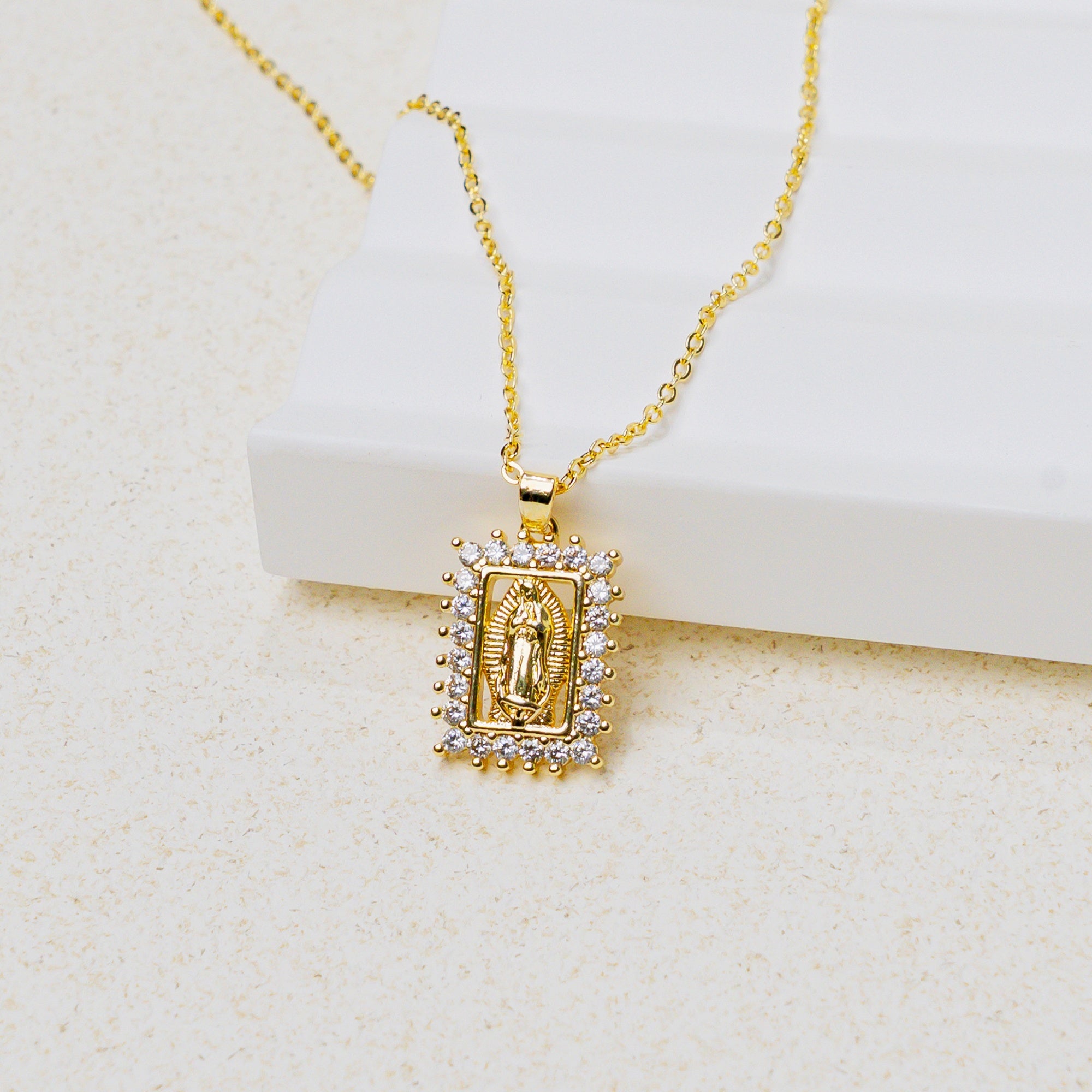 Our Lady of Guadalupe Necklace – Gold Faith Pendant of Blessing and Devotion