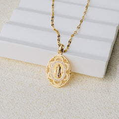Our Lady of Grace Necklace – Virgin Mary Pendant of Faith and Protection