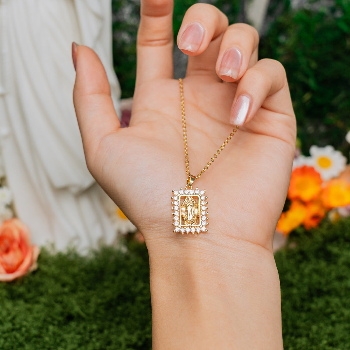 Our Lady of Guadalupe Necklace – Gold Faith Pendant of Blessing and Devotion