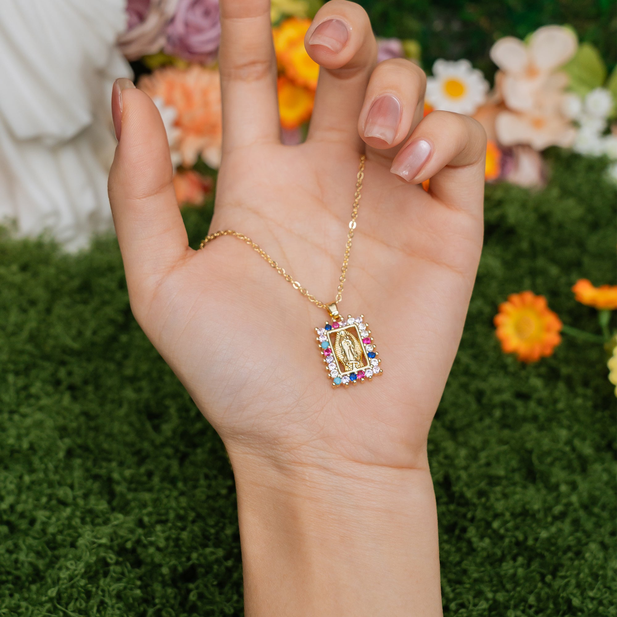 Our Lady of Guadalupe Necklace – Gold Faith Pendant of Blessing and Devotion