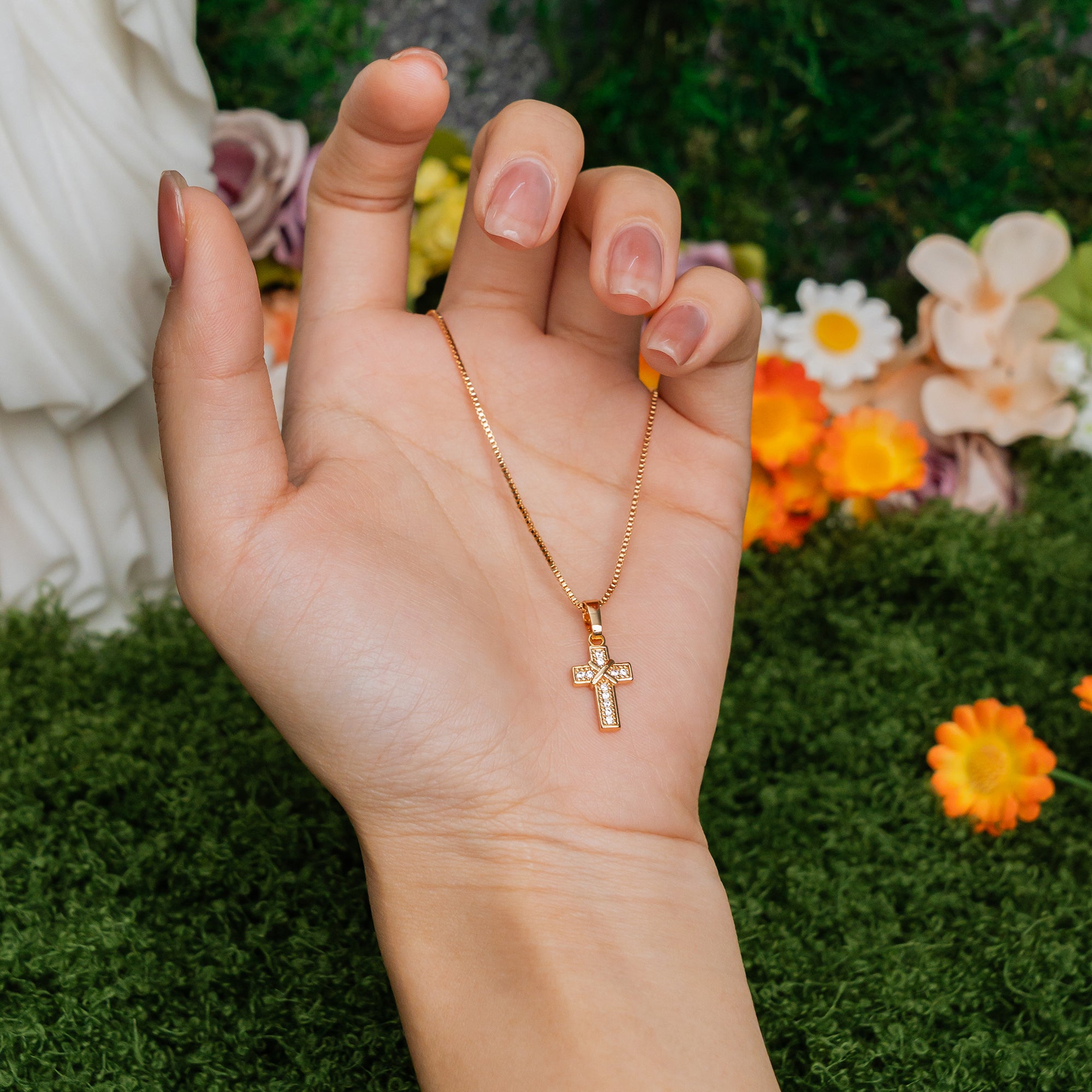 Faith & Grace Cross Necklace – Christian Jewelry of Light & Blessing